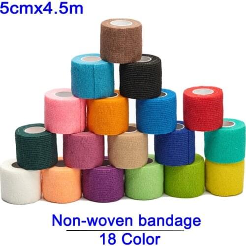 Muscle Pain Relief Self Adhesive Elastic Bandage Colorful Sport Tape Elastoplast Emergency Tape Knee Finger Ankle Palm Shoulder