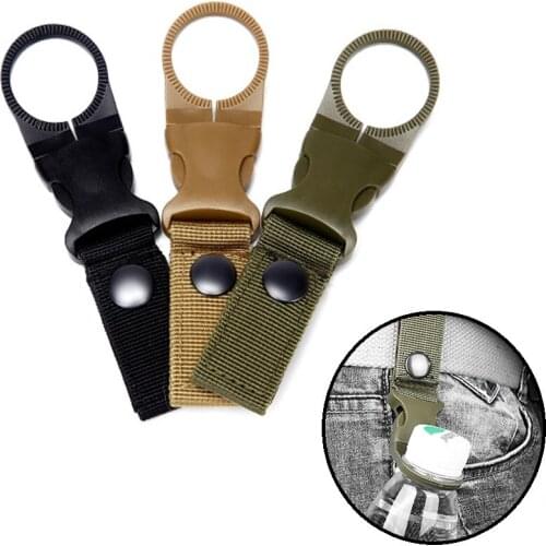 Tactical Climbing Military Hiking Webbing For Outdoor Tools Hook Water Bottle Holder Belt Clip Bushcraft Camping EDC Carabiners