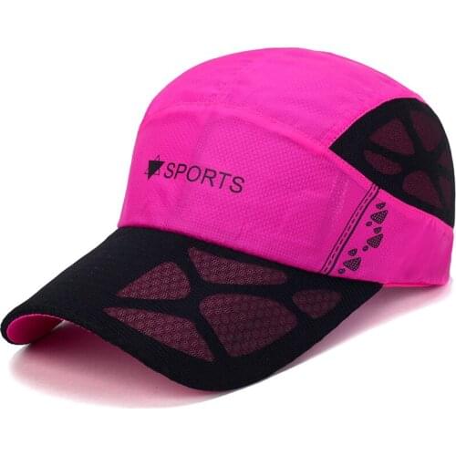 Unisex Mesh Brim Tennis Cap Outside Sunscreen Quick Dry Adjustable Baseball Hat Outdoor Sports Cap