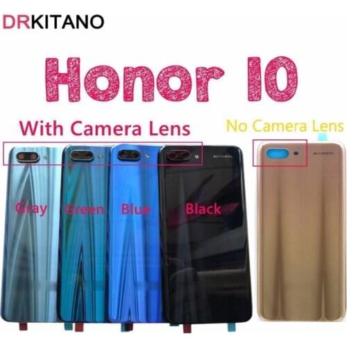 For Huawei Honor 10 Back Battery Glass Cover Panel Rear Door Housing Case For 5.84" Honor 10 Battery Cover With Camera Lens