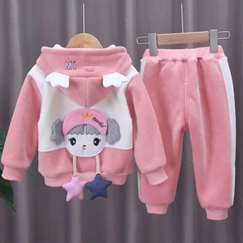Winter Children Boys Kids Clothes Girl Baby Toddler Girl Children Suits 0-1-4-year-old Girls Two-piece Clothes MickKey Set