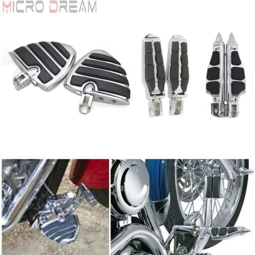 1 Pair High Quality Footpeg Footrest Chrome Foot Pegs For Suzuki M50 M90 M109R 2005-2013 Honda Gold Wing GL1800 2001-2013