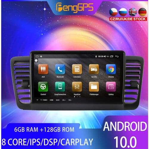 128G Android10.0 PX6 For Subaru Legacy 2004 - 2009 Car Radio Multimedia Video Accessories Player Navigation GPS Auto 2 Din Dvd