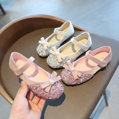 2020 Kids Shoes Girls Rhinestone Crystal Princess Shoes for Wedding Party Girls Dance Performance Shoes Children Chaussure Fille