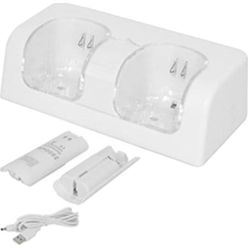 2021 New Safe Stable Dual Charging Station for Wii Controller with Two 2800MAH Batteries