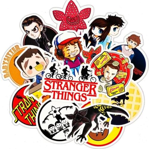 Pack Stranger Thing Figure Stickers Set Anime Toy Sticker For Luggage Skateboard Motorcycle Laptop Waterproof Sticker 30PCS