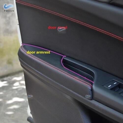 For Honda Civic 10th Gen 2016 2017 2018 2019 4pcs Microfiber Leather Door Handle Panels Armrest Covers Protective Trim
