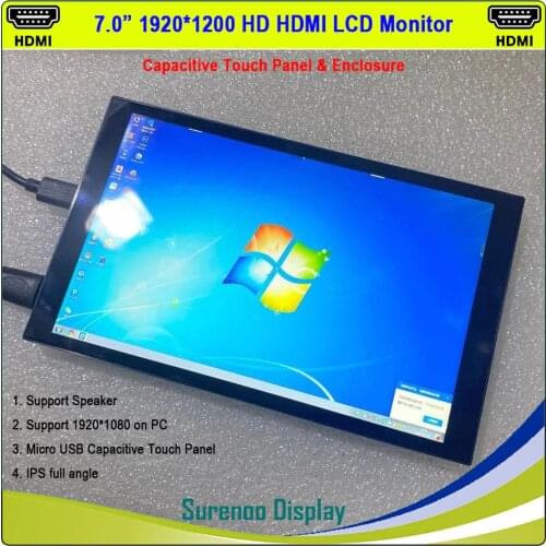 7" 1200*1920 IPS LCD Module Monitor Display Panel LT070ME05000 Mini HDMI-Compatible MIPI Capactive Touch Panel Case Enclosure