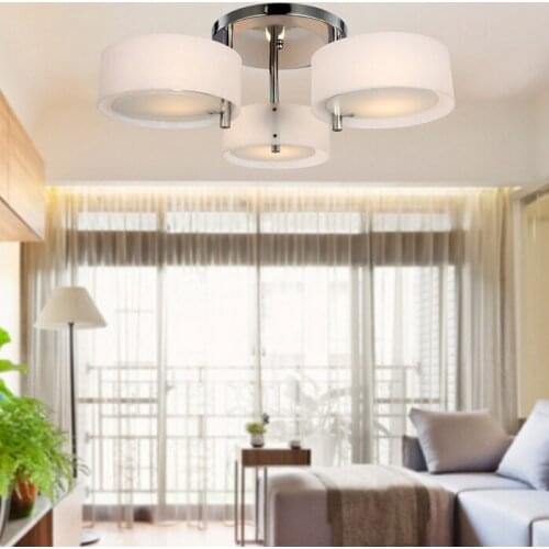 Chrome Finish Acrylic Chandelier with 3 Lighting