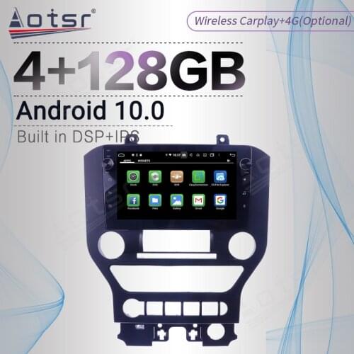 Carplay 4+128GB For Ford Mustang 2015 - 2020 Android Radio Tape Recorder Car Multimedia Player Stereo Head Unit GPS Navi No 2din