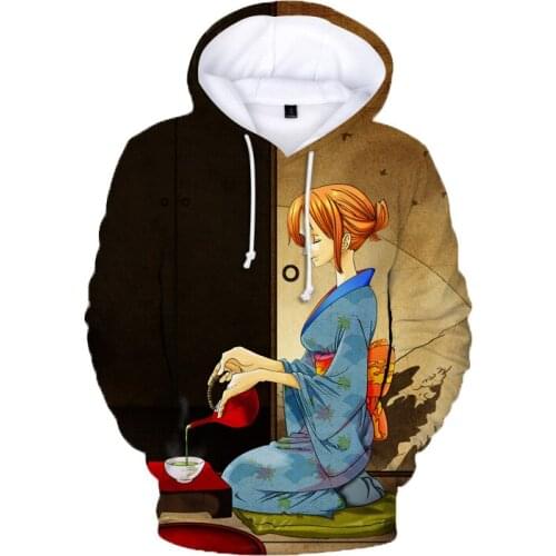 One piece Anime Nami 3D Hoodies 3D Printed Oversized hoodies Streetwear Men/Women Clothing harajuku Hooded Sweatshirt