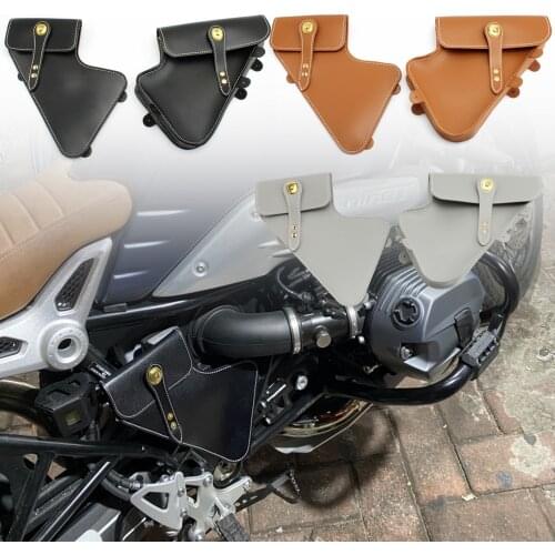 Left right Tool Placement Packet Bumper Repair Crash Bars Motorcycle Frame Bag For BMW RnineT 14-21 Pure RnineT Racer RnineT