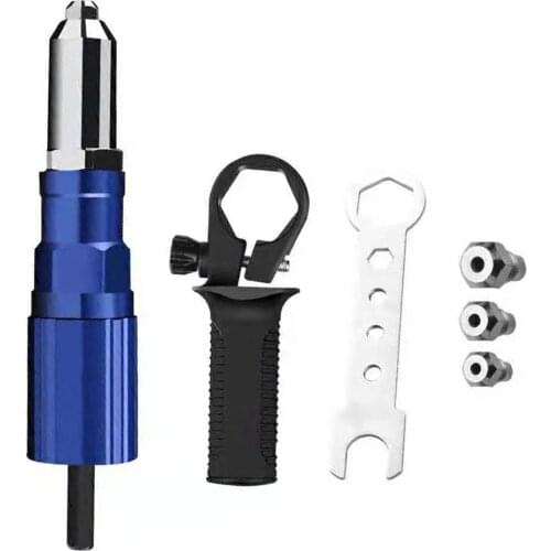 Electric Rivet Gun Adapter 2.4mm-4.8mm Blind Rivet Nut Drill Adapter Riveting Tool Insert Nut Tool