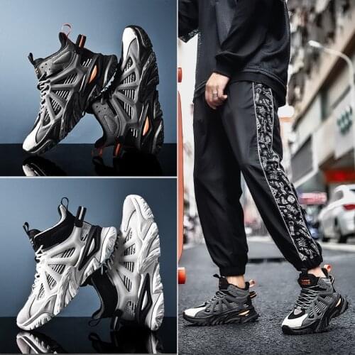 Fashion outdoor basketball running sports trendy men must-have casual sneakers Korean fashion mens high-top casual sneakers