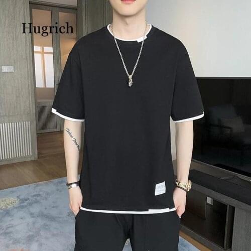 2021 New Summer Mens Short Sleeve T-Shirt Mens Student Cotton Clothes Mens Half Sleeve Fashion Loose Casual Tops