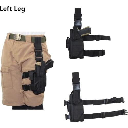 Tactical Drop Leg Holster Adjustable Universal Thigh Pouch for Glock 17 19 Colt 1911 M9 USP P226 Left Hand Airsoft Gun Holster