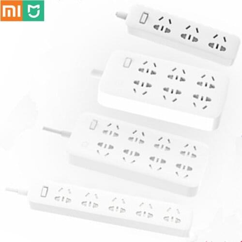 Xiaomi Mijia Power Strip Fast Charging 2500W 10A 6 Standard Sockets/6 Standard Sockets/3 Socket with 1M/5M Cable Charging Power