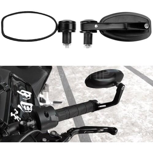 Universal Motorcycle Side Mirrors Whole Aluminum Motocross Back Side Convex Mirror Carbon Fiber Scooter E-Bike Rearview Mirrors