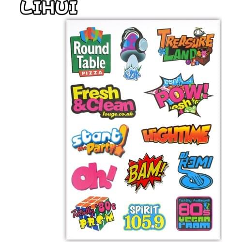 1 PCS Party Music Matte Sticker 80s Prom Start Party DJ Graffiti Stickers Gift to DIY Laptop Suitcase Car Retro Disco Decoration