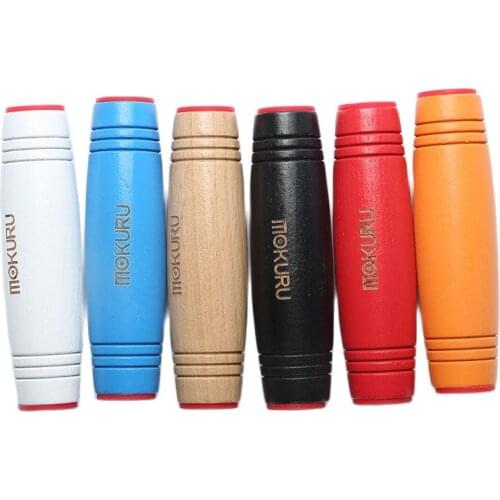 Japanese Toy Mokuru Fidget Stick Flip Stress Reliever Desk Toy Antistress Desktop Roller Toy Kururin Wood Fidget Stick Mokuru