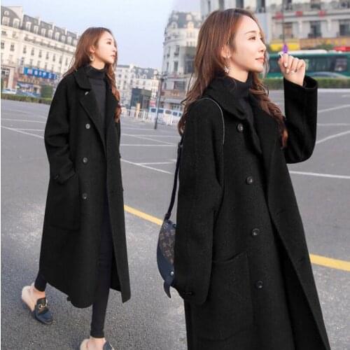 YINGAICONG Womens Black Coats