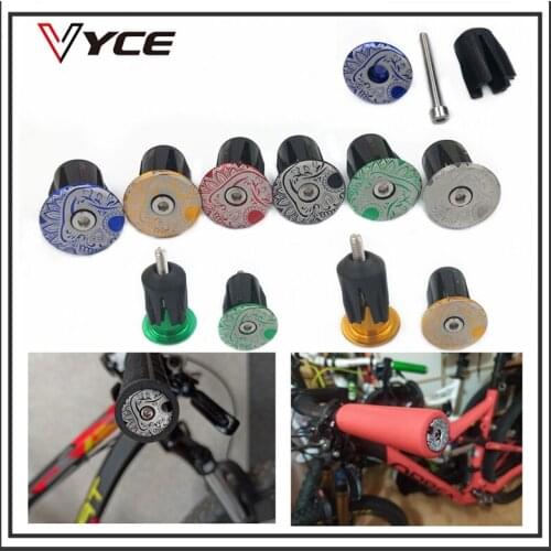 VYCE 1Pair Bike MTB Road Bicycle Aluminum Handlebar Handle Bar Cap End Plugs 44mm x 24mm