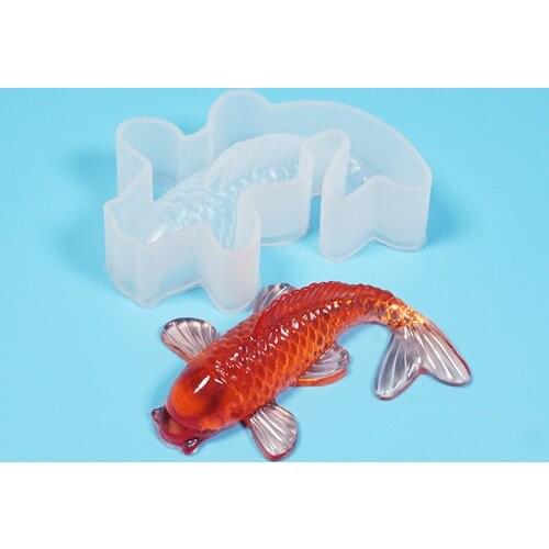 1Pcs Uv Resin Liquid Silicone Mold Cyprinoid Resin Moulds For Diy Handmade Decorate Making Tools