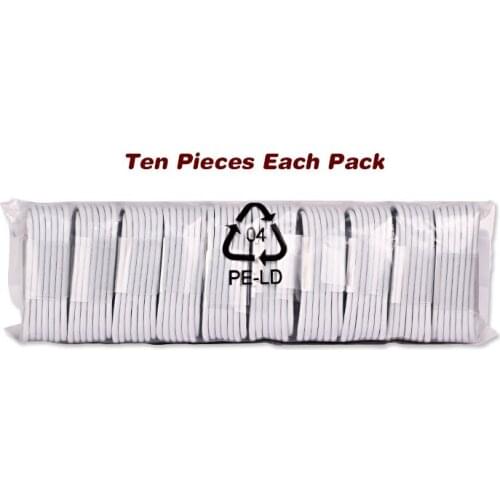 10pcs 1M USB Cable for iPhone Cable Xs Max Xr X 8 7 6 Plus 6s Plus for iPad Mini Fast Charging Cables Mobile Phone Data Cord