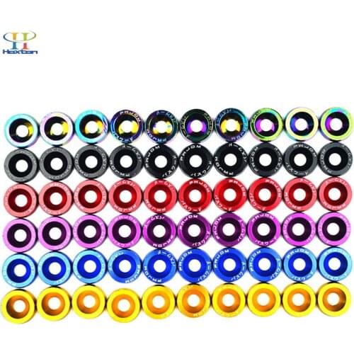 10PCS M6x20 Car Styling Universal Modifications JDM Sticker Fender Password Stickers License Plate Washer Bolts Auto Accesso