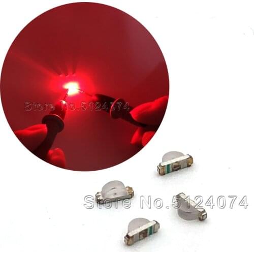 100pcs/lot LED SMD Light Emitting Diode 1206/1204 Side Red Highlight Lamp beads