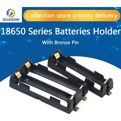 1x 2x 18650 Series Batteries Holder Box Storage Case Container With Bronze Pins Drop Ship