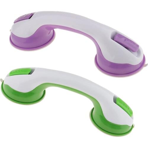2pcs Suction Grab Bar - Balance Handrail Shower Assist - Toilet, Bathroom, Bathtub Mounted Safety Hand Support Rail