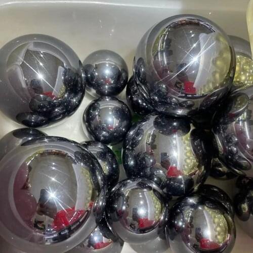 40-100mm natural terahertz magnetic sphere large crystal healing stone