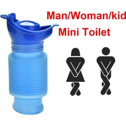 750ML Portable Travel Car Emergency Outdoor Urinal Mini Toilet Camping Hiking Collapsible Urinal Tools