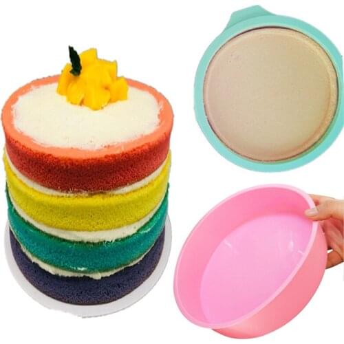 Top Baking Silicone Layered Cake Round Shape Mold Kitchen Bakeware DIY Desserts Baking Mold Mousse Cake Moulds Baking Pan Tools