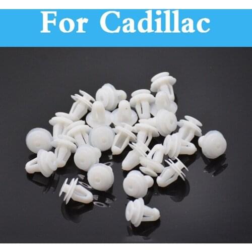 50pcs Car Plastic Rivets Fastener Push Clips White For Cadillac Cts-V De Ville Bls Ct6 Cts Dts Elr Srx Sts Xlr Xts Ats Ats-V