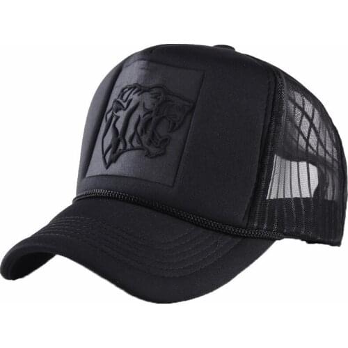 Mesh Black tiger Print Curved Baseball Caps For Women Men Snapback Hats Casquette Trucker Cap Sun Visor Hip Hop Hat Adjustable