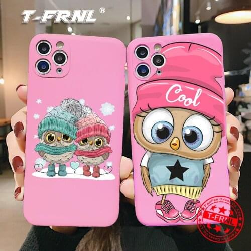 Cartoon cute owl Phone Case For iPhone 11 Pro XS Max 12 Mini XR X 7 8 Plus Clear Soft TPU Cover for Coque iPhone 12 case