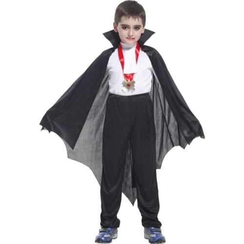 Child Bat Vampire Costume Prince of Darkness Costumes for Boys Halloween Purim Party Carnival Cosplay