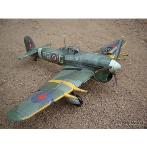 DIYMyModeI British typhoon MK IB fighter bomber DIY Handcraft Paper Model KIT Handmade Toy Puzzles Gift Movie props
