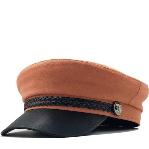 New High Quality Casual Military Cap Man Woman Cotton Beret Flat Hats Captain Cap Trucker Vintage Black Sport Dad Bone Male