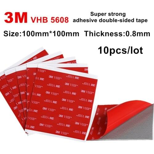 3M 5608VHB tape strong adhesive high temperature resistant double-sided adhesive for car/home/office deco size 100 X 100mm