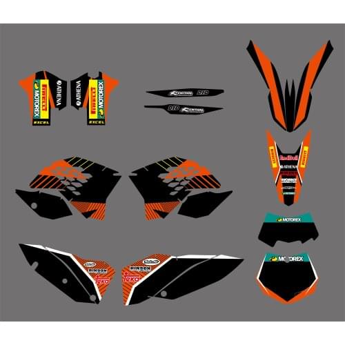 Motorcycle Background Decal Sticker Kit For KTM 125 144 150 200 250 300 400 450 505 530 SX SXF EXC EXCR XC XCF XCW XCFW XCRW SMR