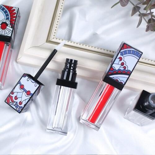 3D Pattern Plastic Cosmetic Lip Gloss Container 6ml Frosted Baby Lips Vaseline Lip Balm Liquid Lipstick Small Travel Bottles