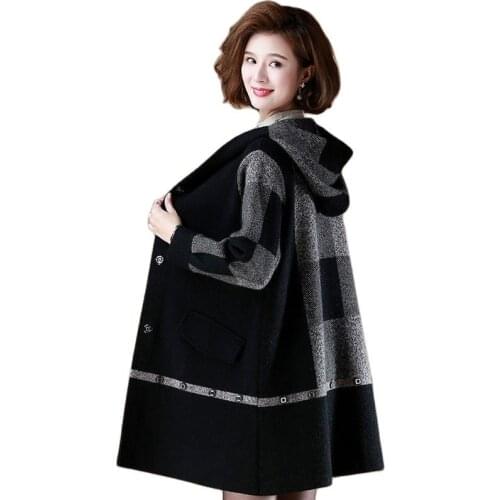 LBP-BAIPING Women's Plaid Coats