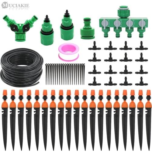MUCIAKIE 5M To 40M DIY Micro Drip Irrigation System Self Plant Watering Kit For Yard Garden Lawn Drippers Sprinkling And Sprayer