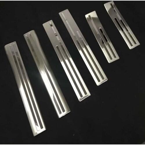 For Mitsubishi Eclipse Cross 2017-2019 2020 Stainless Steel Side Door Sill Plate Door Scuff Cover Kick Step Trim Protector 6PCS