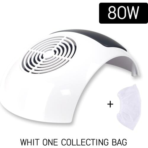 80W Nail Dust Suction Collector Nail Art Salon Equipment Nail Vacuum Cleaner Machine With 1 Dust Bag