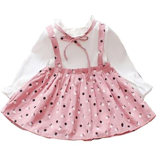 Baby Girls Dress Summer Dress Cute Princess Dress Cotton Long Sleeve Dress for Sweety Baby Girl 6M-3T