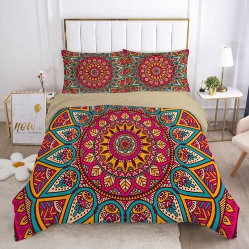 Duvet Cover Set Bedding Sets Flower Quilt Covers Pillowcases Comforther Cases 3D Bohemia Life Full Twin Single Size Bed Linen